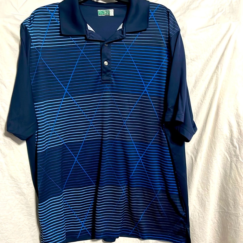 Men’s blue golf shirt